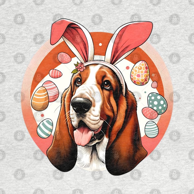 Basset Fauve de Bretagne with Bunny Ears Easter Joy by ArtRUs